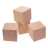 Kisangel 8 Pcs Blocks Solid Cube Wood Block Unfinished Wood Dice Unfinished Pine Cubes Unfinished Wooden Cubes Blank Wood Squares Blank Wood Dice Kisangel