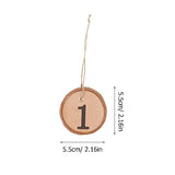 LUOEM 10pcs 1-10 Wedding Table Numbers Hanging Wood Slice Wedding Table Centerpieces for Arts Crafts Wall Decor Wedding DIY Projects LUOEM