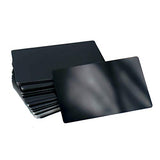 RXBC2011 100pcs Blank Metal Business Cards Laser Engraving Aluminum (black, 100 pcs) RXBC2011