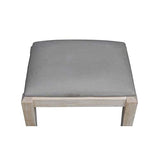 Unfinished Solid Wood Vanity Bench with Microfiber Upholstered Seat IC International Concepts