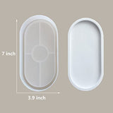 Resin Tray Molds, 2 PCS Oval Coaster Epoxy Resin Rolling Tray Mold for Resin Jewelry Making Mould DIY Jewelry Tray Dishes for Office Home Decoration BIGEBO