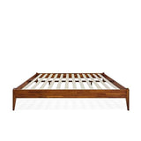 Bme Dinkee Solid Wood King Bed Frame - 15 Inch Modern Minimalist Design with Wood Slat Support Bme