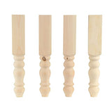 CAROLINA LEG CO. Chunky Farmhouse End Table Legs - Unfinished - DIY Furniture - Turned Legs - Set of 4 - Dimensions: 3.5" x 23" CAROLINA LEG CO.
