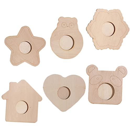 DECHOUS 30 Pcs Wooden Blank Photo Frame Star Picture Frame Diy Blank Wooden Frame Painting Craft Kit Blank Wood Picture Frame Unfinished Picture DECHOUS