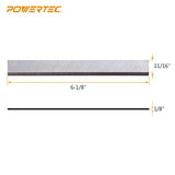 POWERTEC 6-1/8 Inch Jointer Blades for Ridgid JP06000, JP06101, JP0610 Jointer, Replacement for AC8600, JE08008 Jointer Knives, Set of 3 (148020) POWERTEC