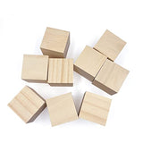 Wood Blocks for Crafts, Unfinished Wood Cubes, 2 Inch Natural Wooden Blocks, Pack of 8 Wood Square Blocks, Wooden Cubes for Arts and Crafts and DIY SIWUCHYE