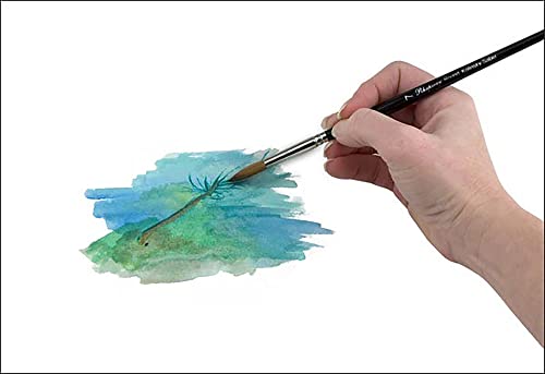 Rhapsody Kolinsky Watercolor Brush Set of 5, Various Watercolor Brush Sizes - WoodArtSupply