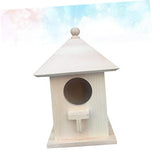 Yardwe 2 Pcs Birdhouse Making Kit Hand Decor Unfinished Wood Birdhouse Kits Bird House for Crafts Hanging Bird House Decor DIY Bird House Log Cabin Yardwe