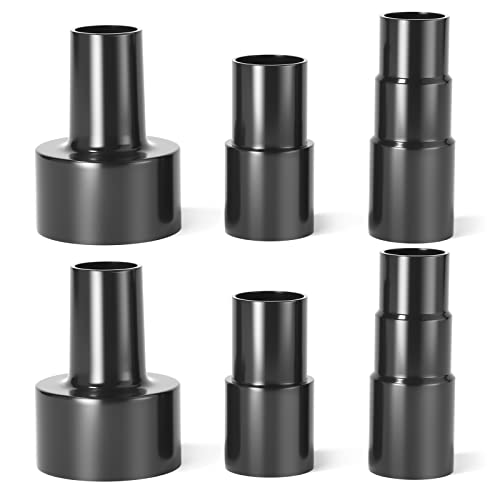 MEANLIN 6 Pieces Universal Vacuum Hose Adapter Kit, 1-3/8" to 1-1/4", 2-1/2" to 1-1/4", 1-1/4" to 1-3/8" to 1-1/2", Plastic Vacuum Hose Connector MEANLIN