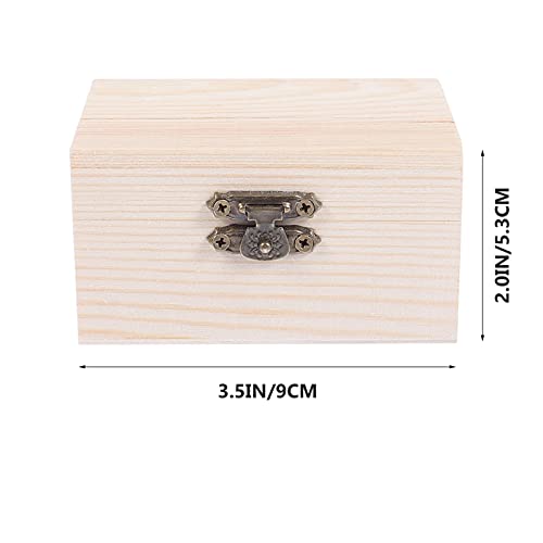 Healifty 3pcs Boxes Jewelry Box White Embryo Wood Painted Jewelry Organizer Tray Unfinished Wood Crates Rings Storage Organizer Kids Jewelry Healifty