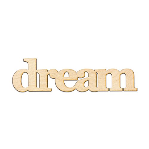 Dream Wood Sign Home Decor Gallery Wall Art Unfinished GIA 12" x 3"