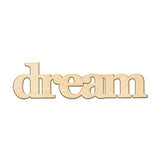 Dream Wood Sign Home Decor Gallery Wall Art Unfinished GIA 12" x 3" Woodums