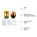 Resin Mold for Photo Frame, 2 Sets of Picture Frame Molds with Stand Holder, Rectangle & Oval of Irregular Edge Silicone Epoxy Molds for DIY Actvty