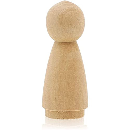 Wood Peg Angel, Peg Doll Kit (2 in, 50-Pack)