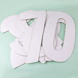 AIEX 17 Inch Blank Wooden Number 1 White Unfinished Wood Slices Sign Board for DIY Craft Projects Home Sign Wall Birthday Wedding Party Decoration AIEX