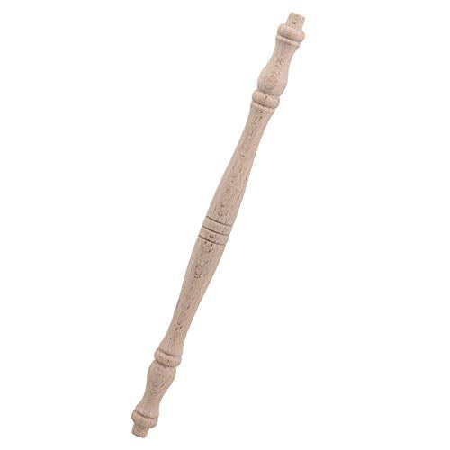 Mxfans 4 pieces Unfinished Wood Natural Cutout Wooden Spindle 27.5cm Length Mxfans