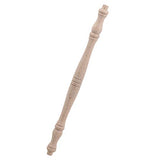 Mxfans 4 pieces Unfinished Wood Natural Cutout Wooden Spindle 27.5cm Length Mxfans