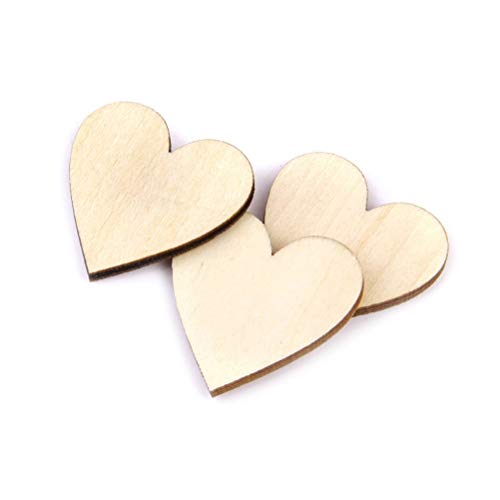 Heart Shape Wood Slices, Unfinished Wood DIY Craft, (50mm, 50pcs) - WoodArtSupply