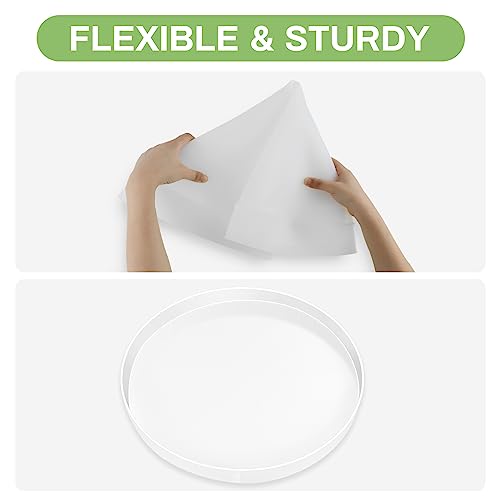 Large Epoxy Resin Molds Round, 24" Resin Molds Silicone,Tray Epoxy Mold Silicone with Wooden Frame for Charcuterie Board, River Resin Coffee Table, Sienson