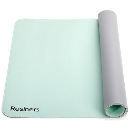 Resiners Extra Large Silicone-Leather Craft Mat, 26.4"×15.7" Double Sided Resin Jewelry Casting Mats, Nonstick Work Pad Heat-Resistant Silicone Sheet - WoodArtSupply