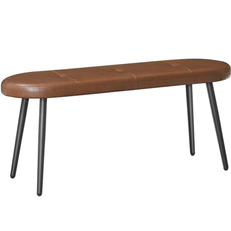 HOOBRO Dining Bench, 39.4" Upholstered Table Bench with Padded Seat, Entryway Bench, Shoe Changing Bench, PU Cushion, Easy to Assemble, for Kitchen, HOOBRO