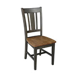 International Concepts San Remo Splatback Dining Chair, Height, Hickory/Washed Coal IC International Concepts