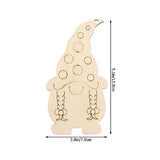 SEWACC Christmas Wood Gnome Hanging Ornaments 40pcs Unfinished Wood Gnome Cutouts Blank Graffiti Wood Slices for DIY Craft Decor SEWACC