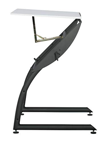 SD STUDIO DESIGNS Triflex Drawing Table, Sit to Stand Up Adjustable Office Home Computer Desk, 35.25"W X 23.5"D, Charcoal Black/White SD STUDIO DESIGNS