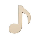 6pcs Music Notes Wood Cutouts Music DIY Craft Embellishments Gift Musical Notes Unfinished Wood Ornaments for Wedding Music Themed Birthday Party JANOU