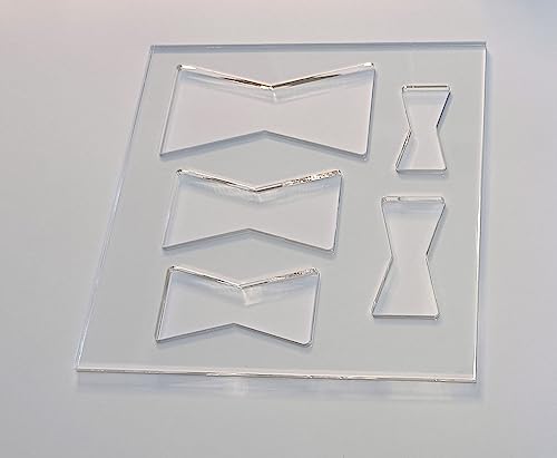 Bow Tie Router Templates,Classic Bow Tie Inlay Acrylic Router Template,Butterfly Inlay Templates,Router Templates for Woodworking (7.75x7.75") Yuxuanish