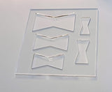 Bow Tie Router Templates,Classic Bow Tie Inlay Acrylic Router Template,Butterfly Inlay Templates,Router Templates for Woodworking (7.75x7.75") Yuxuanish