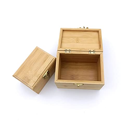 VOSAREA 1pc Box Wooden Storage Box Makeup Organizers Drawer Jewelry Organizer Unfinished Jewelry Cube Kids Jewelry Organizer Diy Trinket Keepsake VOSAREA