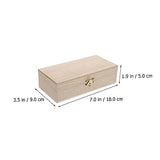 NOLITOY 6 Pcs Clamshell Wooden Box Unfinished Wood Treasure Chest Wooden Treasure Ornament Container Makeup Case Organizer Hinged Gift Cases Office NOLITOY