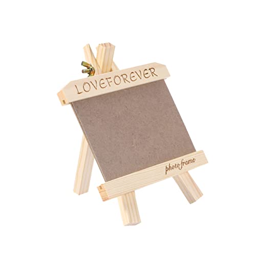 COHEALI Table Picture Frame Unfinished Wood Braces Kit White Picture Frames Wood Picture Holder Frame Diy Picture Frames Mini Photo Easel Collage Kit COHEALI