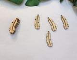 30pcs of Feather Shape DIY Unfinished Wood Jewelry,Laser Cut Natural Wood Earrings Blanks ,Wood Feather Shapes (2'') Yuxuanish