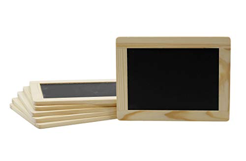 Creative Hobbies® Synthetic Chalkboard with Unfinished Wood Frame, 4 x 6 Inch -Pack of 6 Chalkboards Creative Hobbies