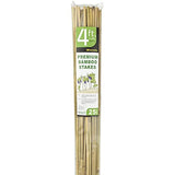 Mininfa Natural Bamboo Stakes 4 Feet, Eco-Friendly Garden Stakes, Plant Stakes Supports Climbing for Tomatoes, Trees, Beans, 25 Pack Mininfa