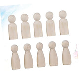 VILLCASE 40pcs DIY Wood Doll Nativity Toys for Kids Doll Bodies for DIY Unfinished Wooden Peg Dolls Painting Wood Figure Paint kit for Kids Wooden VILLCASE