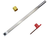 Carbide Tipped Woodturning Tool S14 Carbide Wood Lathe Tool Rougher Made of Stainless Steel with 14 mm Square Carbide Cutter and T20 star tip Dirtech