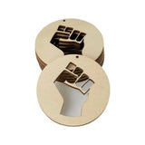 ALL SIZES BULK (12pc to 100pc) Unfinished Wood Laser Cutout AFRICA FIST Dangle Earring Jewelry Blanks Charms Shape Crafts Made in Texas Texan Wood Crafts