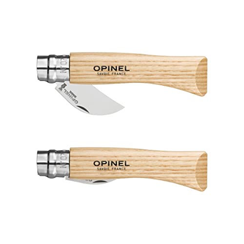 Opinel No.7 Folding Chestnut and Garlic Knife, European Chestnut Wood Handle, 12C27 Stainless Steel Blade Opinel