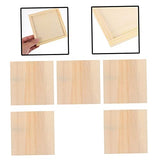 VILLFUL 5pcs Blank Wooden Picture Frame Unfinished Wood Frames DIY Wooden Photo Frames Wooden Bassinet Square Frame Unfinished Wooden Painting Boards VILLFUL