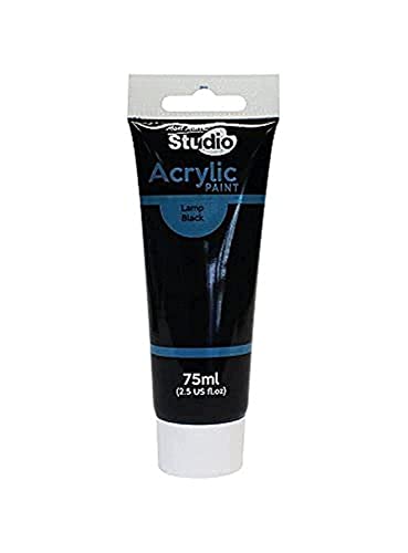 Mont Marte Acrylic Paint Studio 75ml - Lamp Black - WoodArtSupply