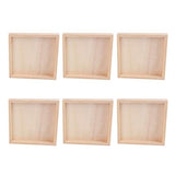 Craft Board 6Pcs Puzzle Blocks Tray, Unfinished Wood Serving Tray for Weddings Home Decor& Craft Projects Art Supply Blank Signs for Crafts1 Homoyoyo