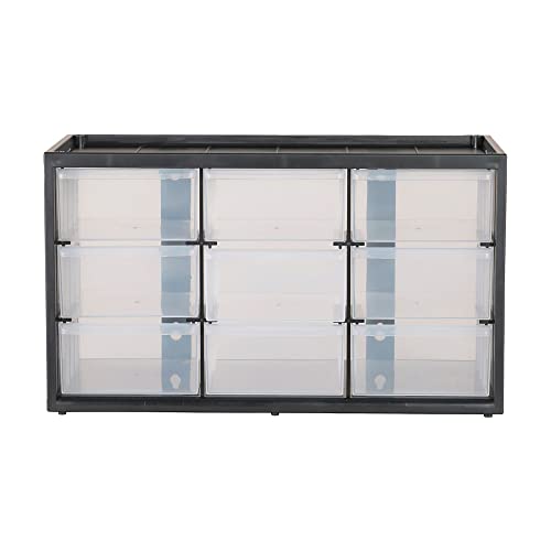 Craftsman Plastic Storage Organizer Bin System, 9 Compartment, Modular, Home Office