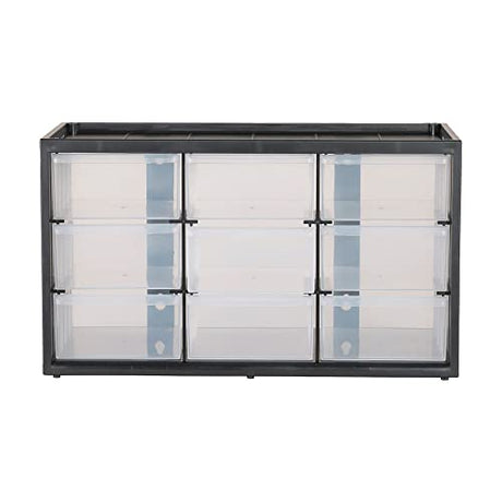 Craftsman Plastic Storage Organizer Bin System, 9 Compartment, Modular, Home Office Craftsman