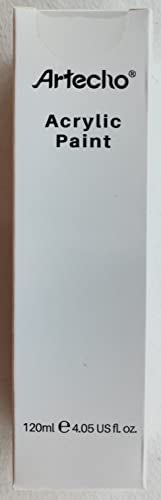 Artecho Professional Acrylic Paint, Titanium White (120ml / 4.05oz) Tubes, Art Craft Paints for Canvas, Rock, Stone, Wood, Fabric, Art Supplies for Artecho