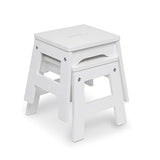 Melissa & Doug Wooden Stools - Set of 2 (White) Melissa & Doug