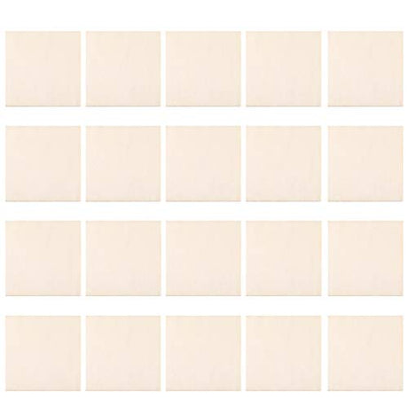 Healifty 20pcs Unfinished Wood Crafts Wooden Square Cutouts Unfinished Wood Squares Wooden Chips for Crafts Homemade Ornaments Wood Craft Slices Wood Healifty
