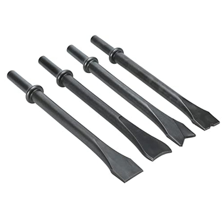 8pcs Smoothing Air Hammer Pneumatic Chisels Tools, 7pcs 0.401'' (10mm) Shank Heavy Duty Pneumatic Air Hammer Chisels High Carbon Steel Accessories YaeKoo
